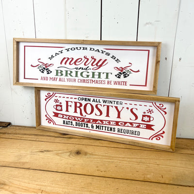 Engraved Wood Christmas Signage