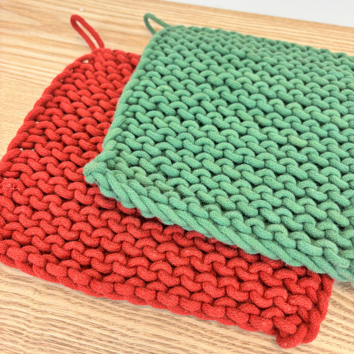 Crochet Christmas Pot Holder - Set of 2