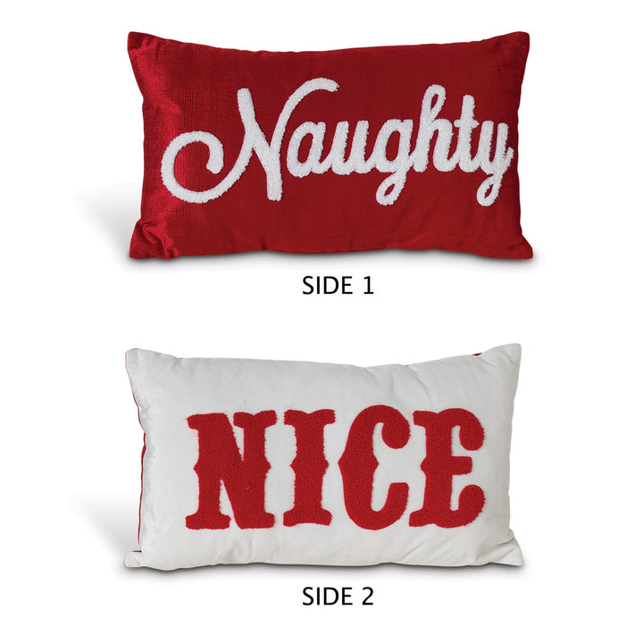 "Naughty" & "Nice" Pillow