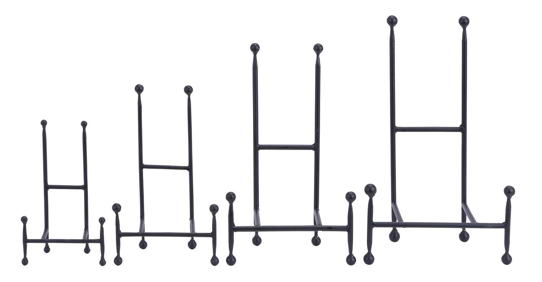Black Metal Display Easel with Ball Accents, 4 sizes