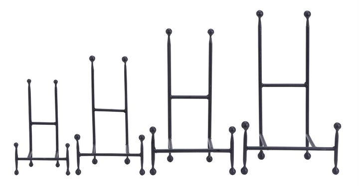 Black Metal Display Easel with Ball Accents, 4 sizes
