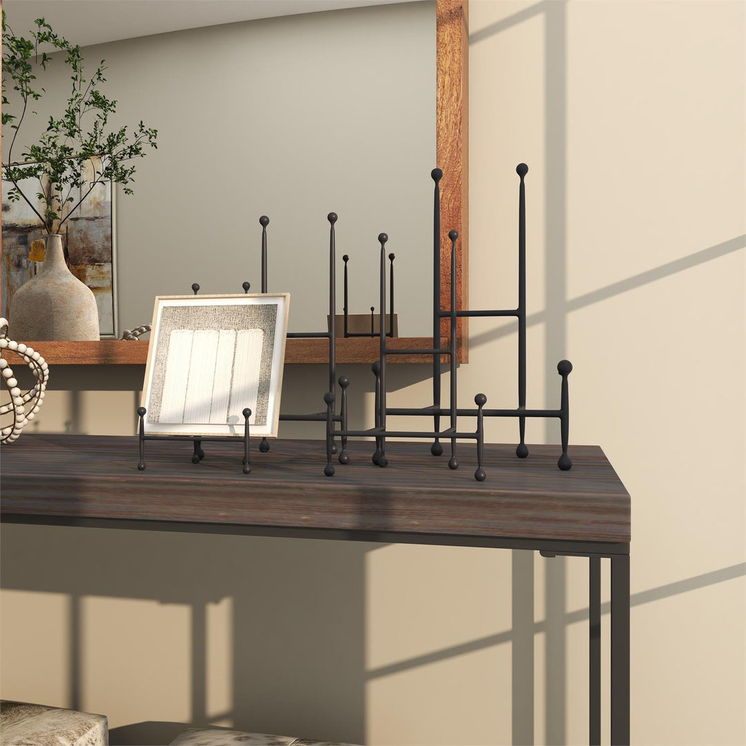 Black Metal Display Easel with Ball Accents, 4 sizes