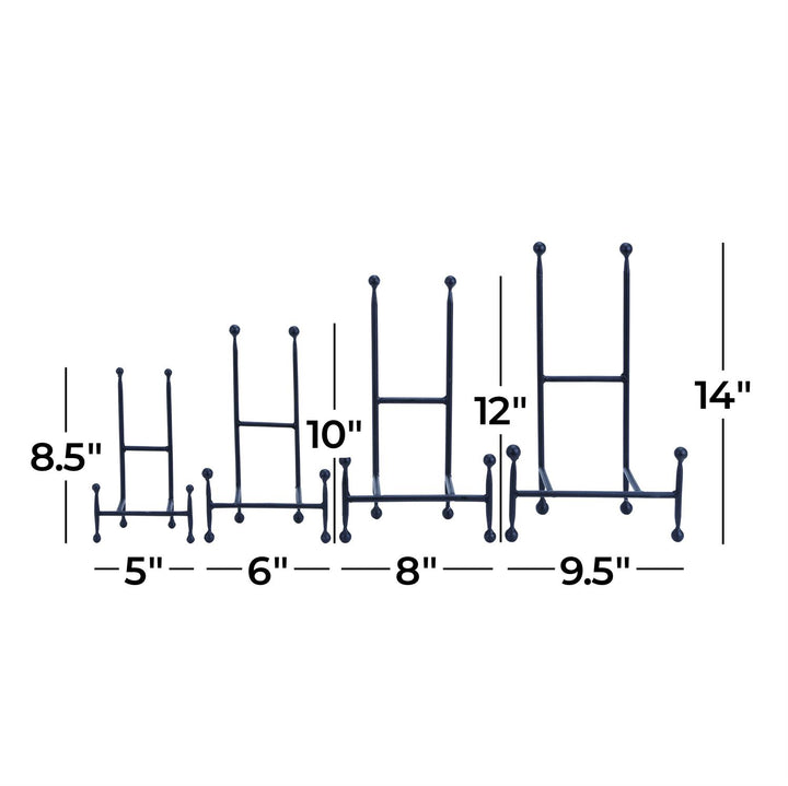 Black Metal Display Easel with Ball Accents, 4 sizes