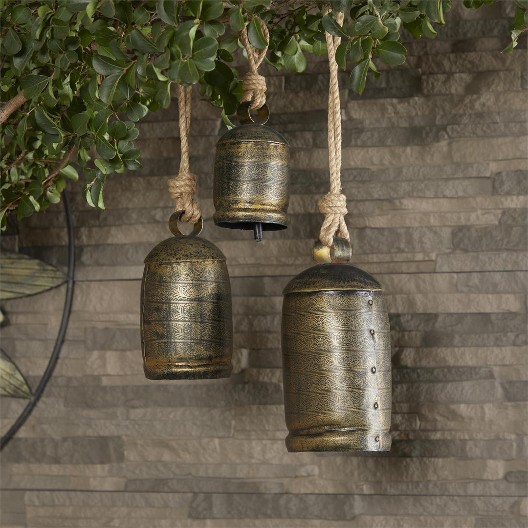 Large Rounded Gold Bells