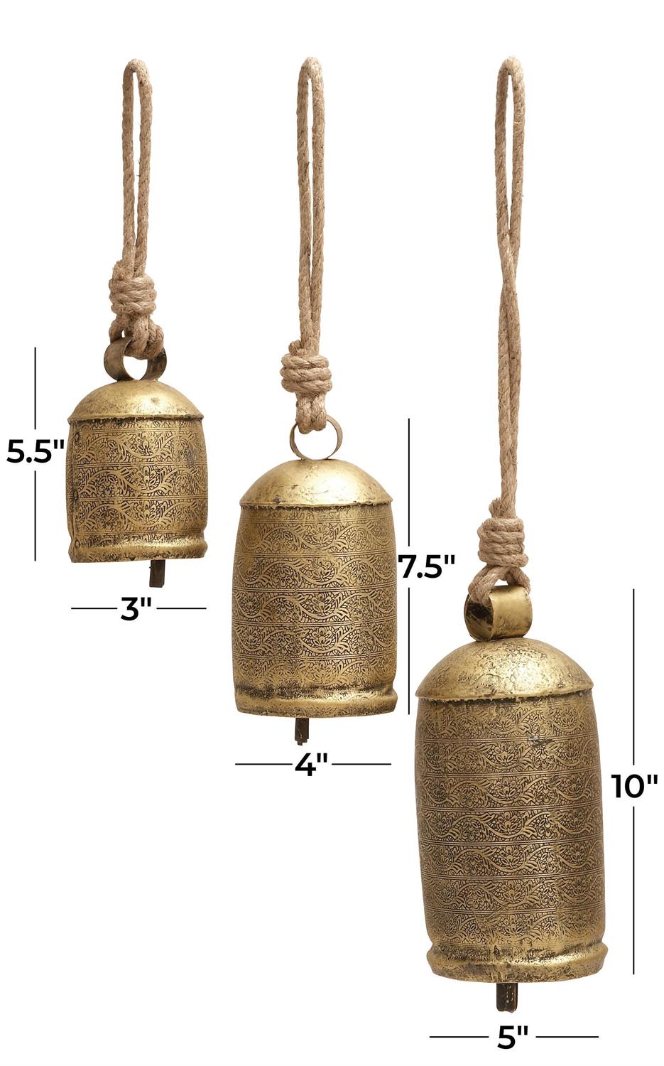 Large Rounded Gold Bells