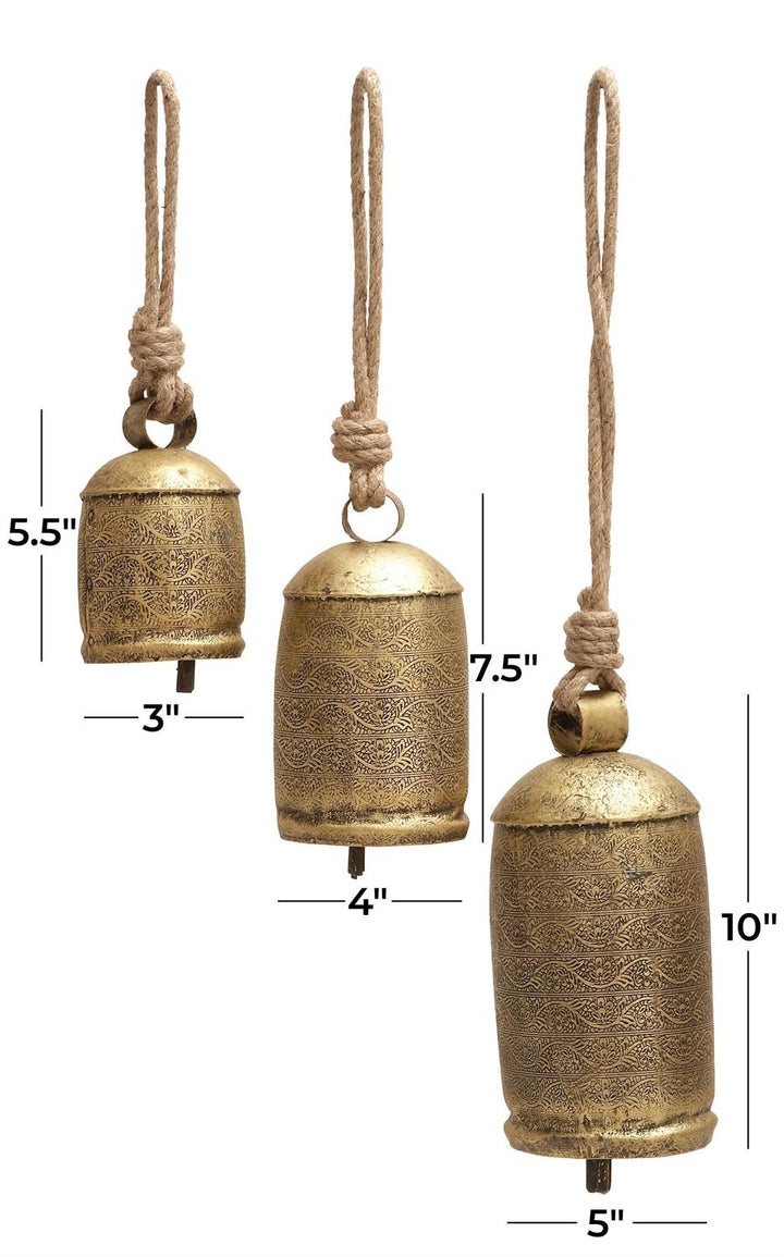 Large Rounded Gold Bells