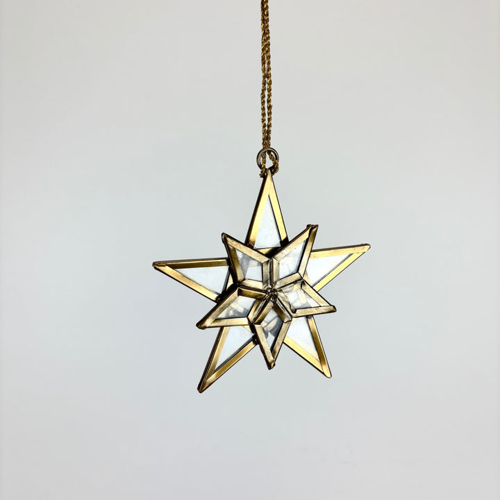 Metal and Glass Star Ornaments - 4 Styles