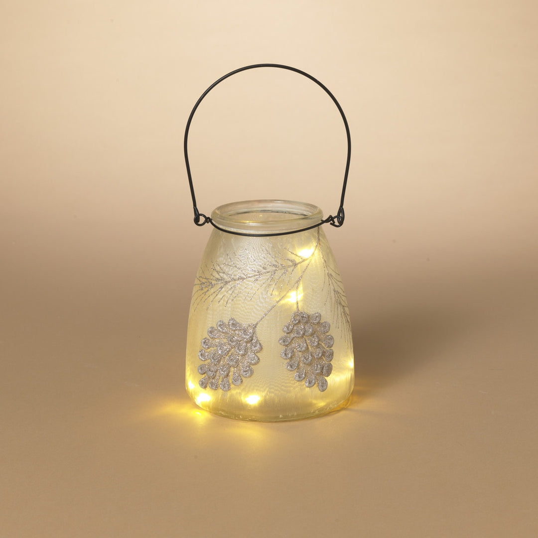 Lighted Pinecone Lantern