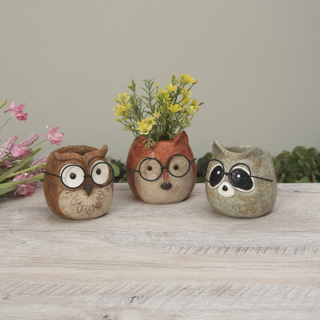 Bespectacled Garden Friend Planters