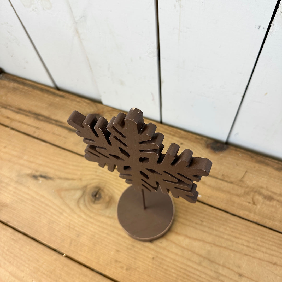 Brown Snowflakes on Stands