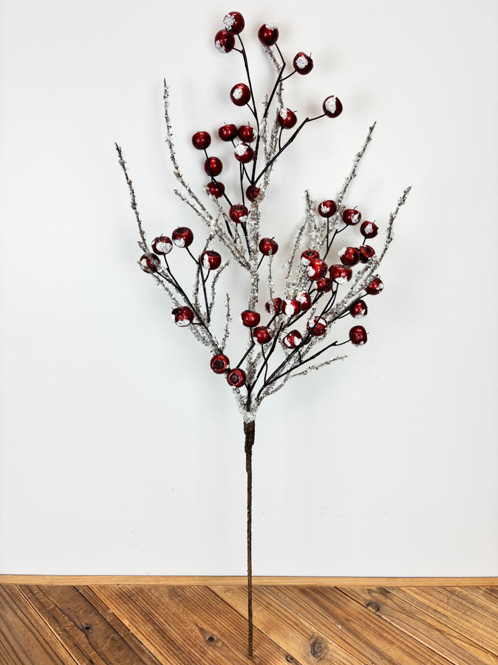 Snowy Red Berry Spray