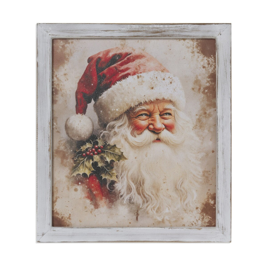 Wood Santa Print