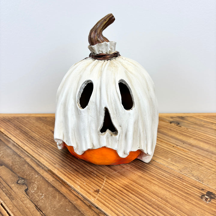 Lighted Ghost Pumpkins - 3 Sizes