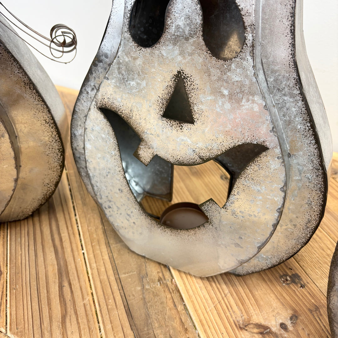 Galvanized Pumpkin Lanterns