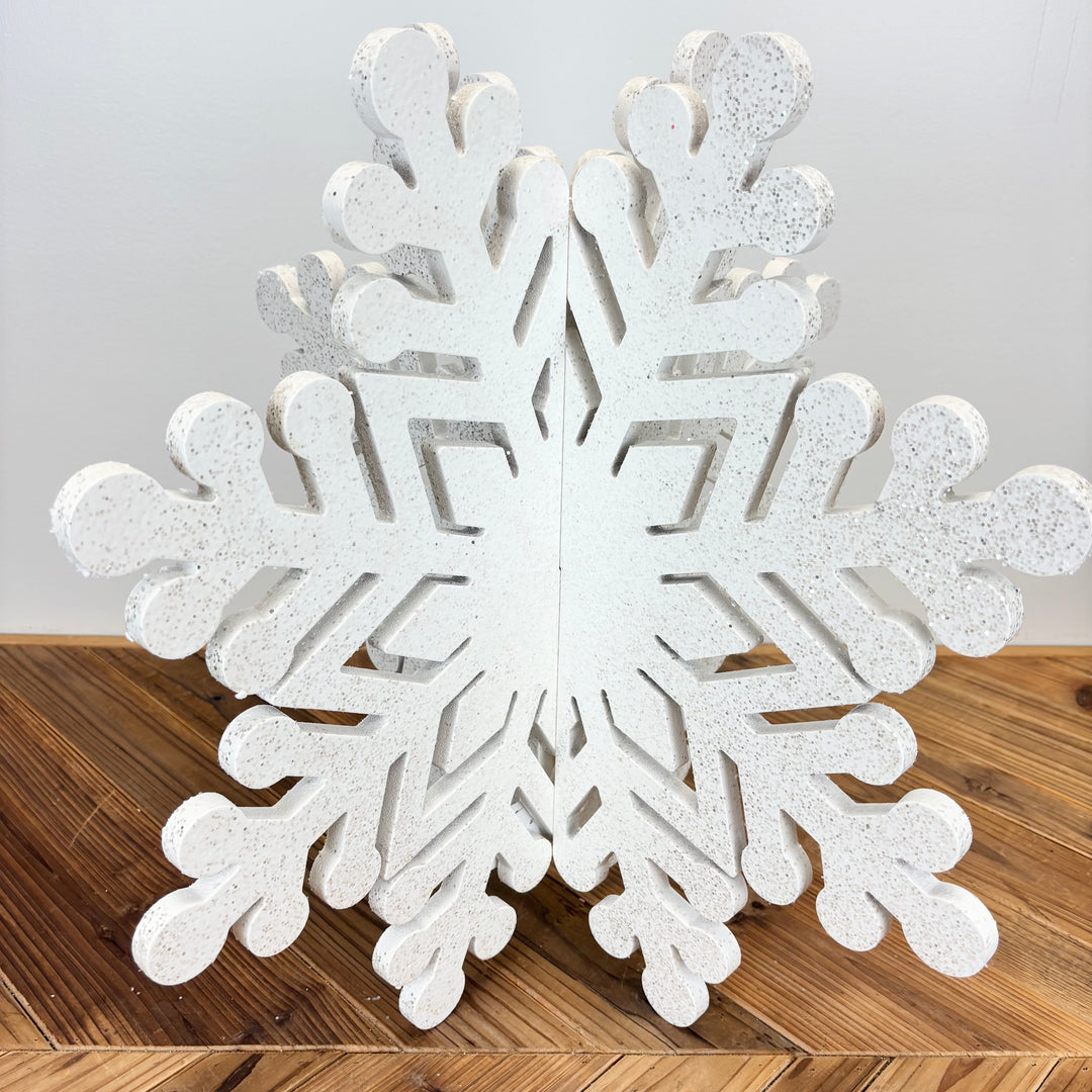 Jumbo Wood Holiday Snowflake Decor - 2 Sizes