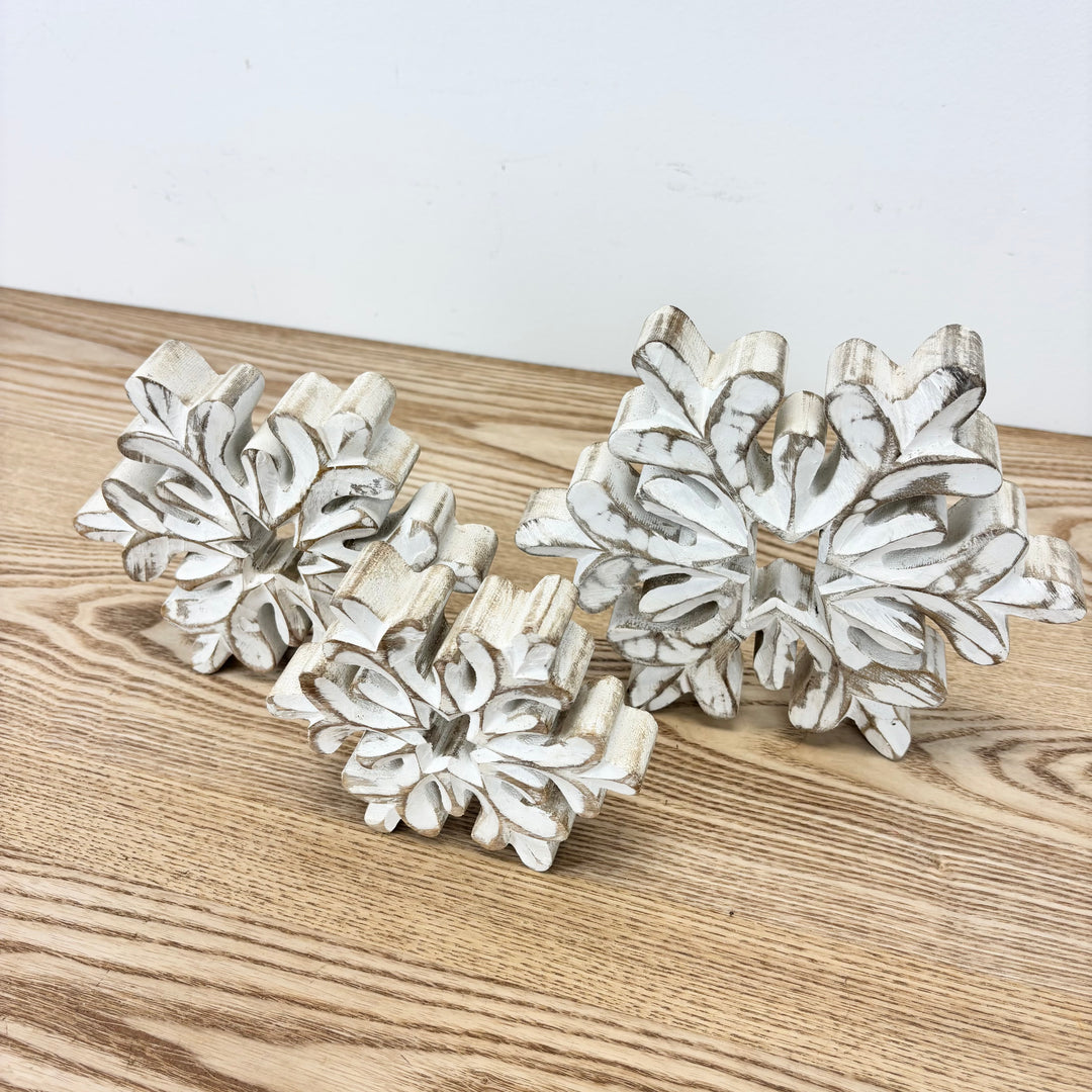 Wooden Distressed Snowflakes