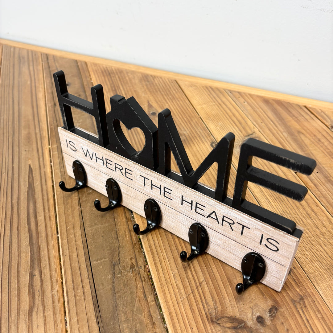 “Home is where the heart is” Wooden Hookboard