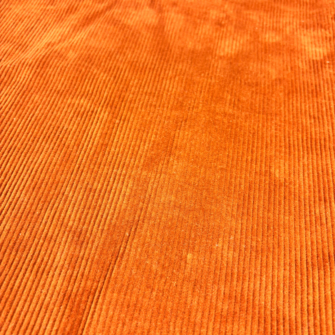 Pumpkin Spice Corduroy & Linen Table Runner with Frayed Tassels