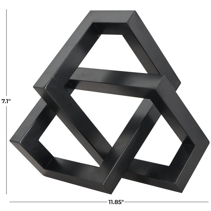 Black Metal Geometric Sculpture