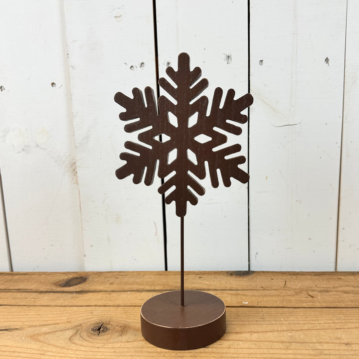 Brown Snowflakes on Stands