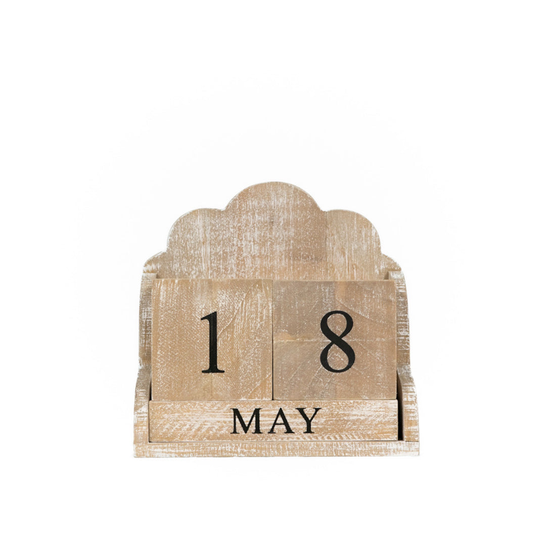 Wooden Block Perpetual Calendar