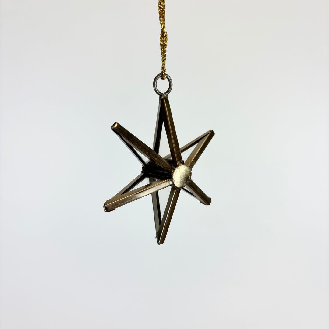 Metal and Glass Star Ornaments - 4 Styles