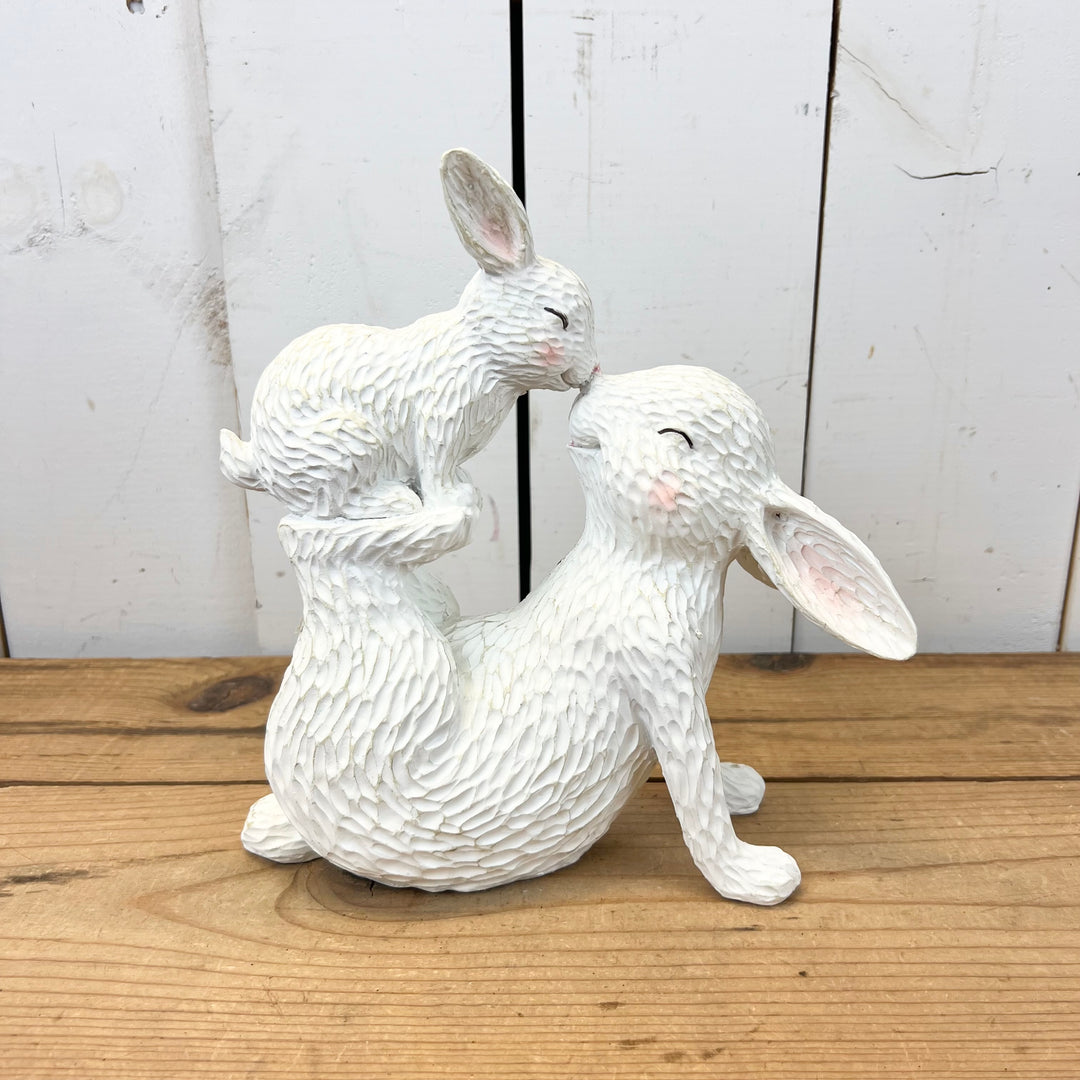 Momma and Baby Bunny Figurine