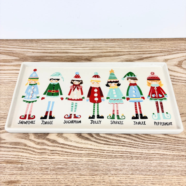 Santa's Elves Stoneware Platter