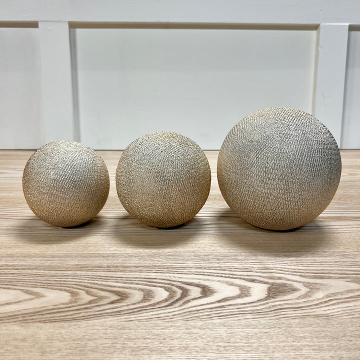 Ceramic Champagne Orbs - Set of 3