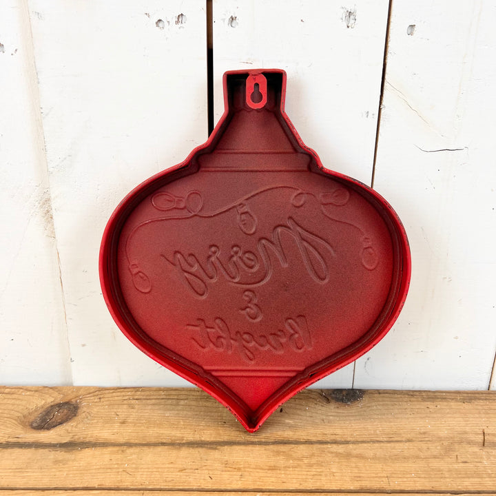 Red Embossed Christmas Signage