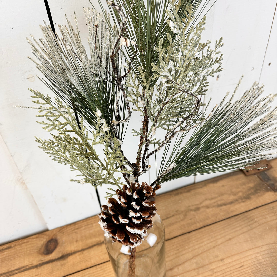 Frosted Mixed Pine & Cedar Stem
