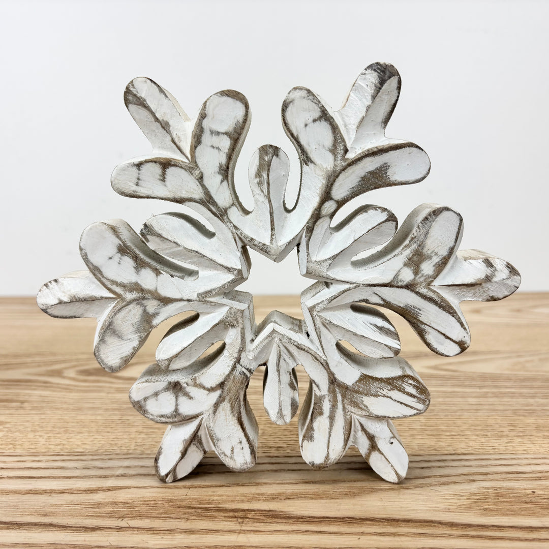 Wooden Distressed Snowflakes