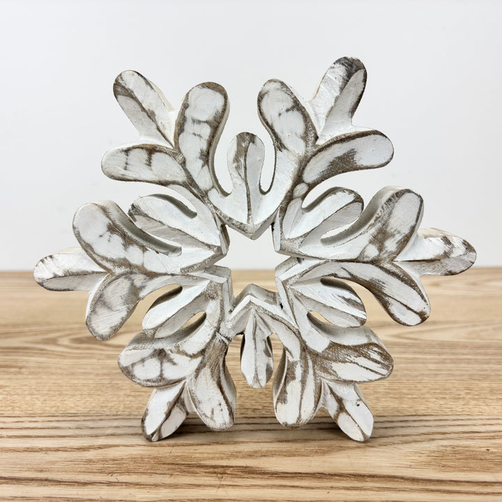 Wooden Distressed Snowflakes