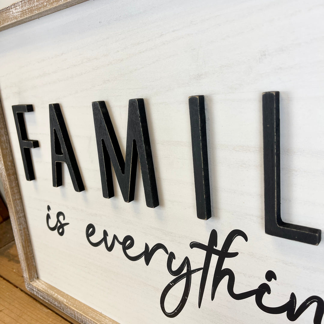 Family is Everything/Christmas Joy Reversible Sign