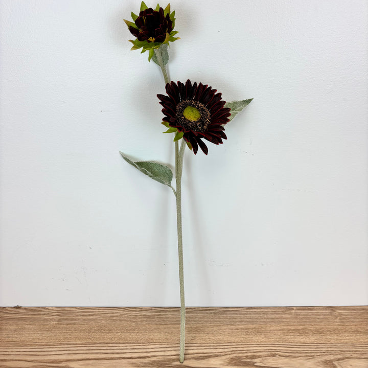 Real Feel Sunflower Spray - Rust