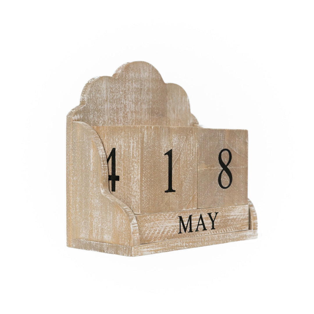Wooden Block Perpetual Calendar
