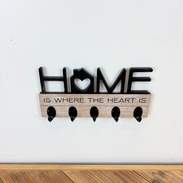 “Home is where the heart is” Wooden Hookboard