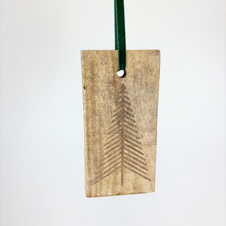 Mango Wood Cheese Board with Laser Etched Tree