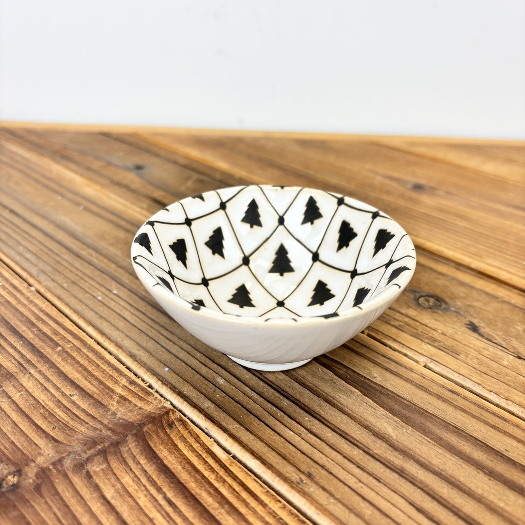 Tree Pattern Reactive Glaze Stoneware - 3 Styles