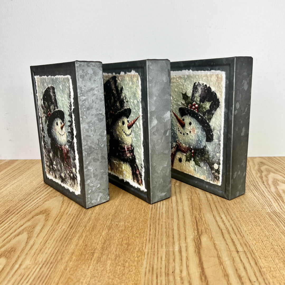 Snowman Metal Block - 3 Styles