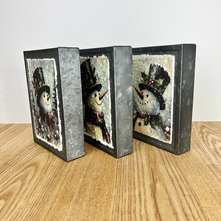 Snowman Metal Block - 3 Styles