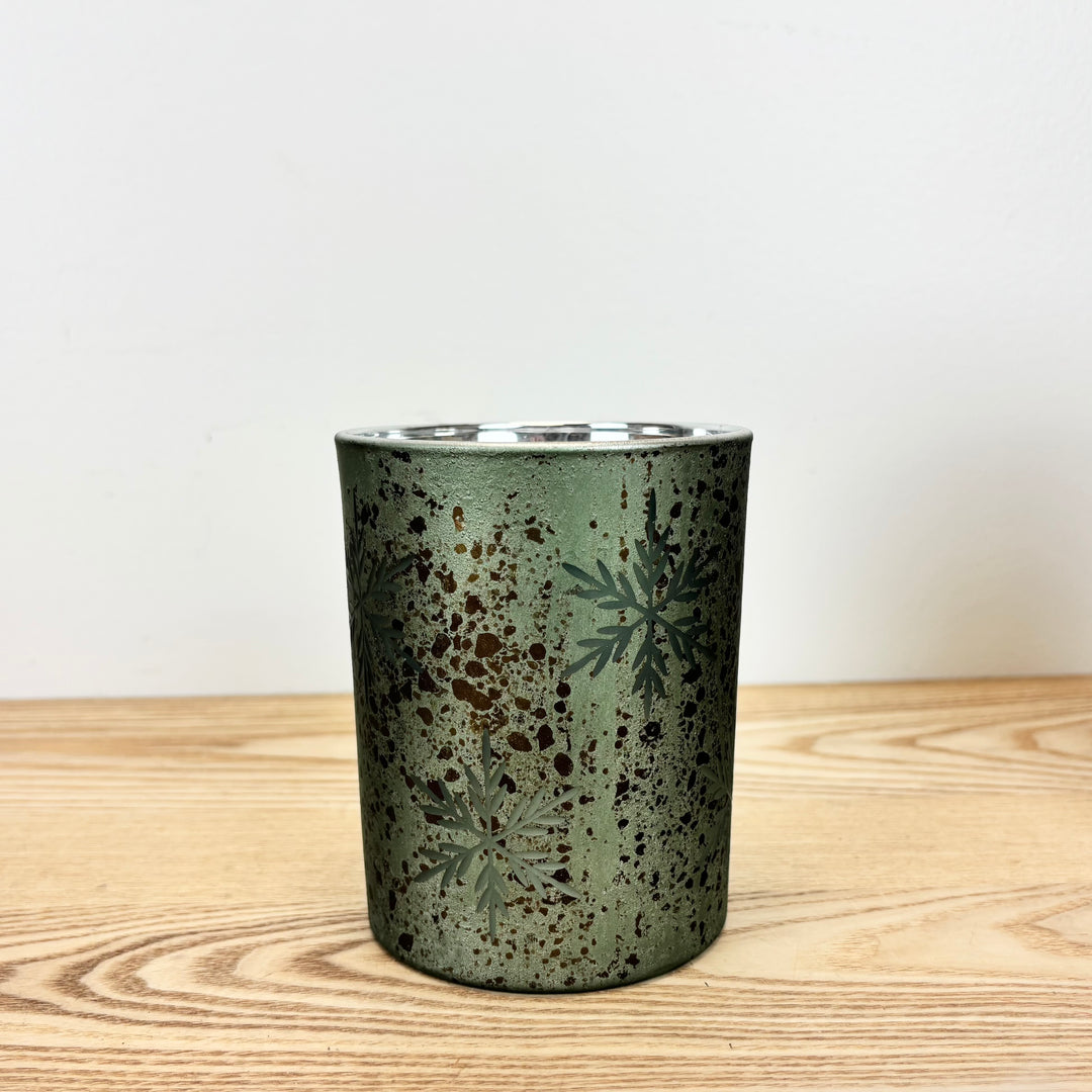 Green Snowflake Candle Holder - 3 sizes available