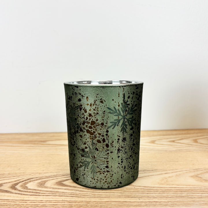 Green Snowflake Candle Holder - 3 sizes available