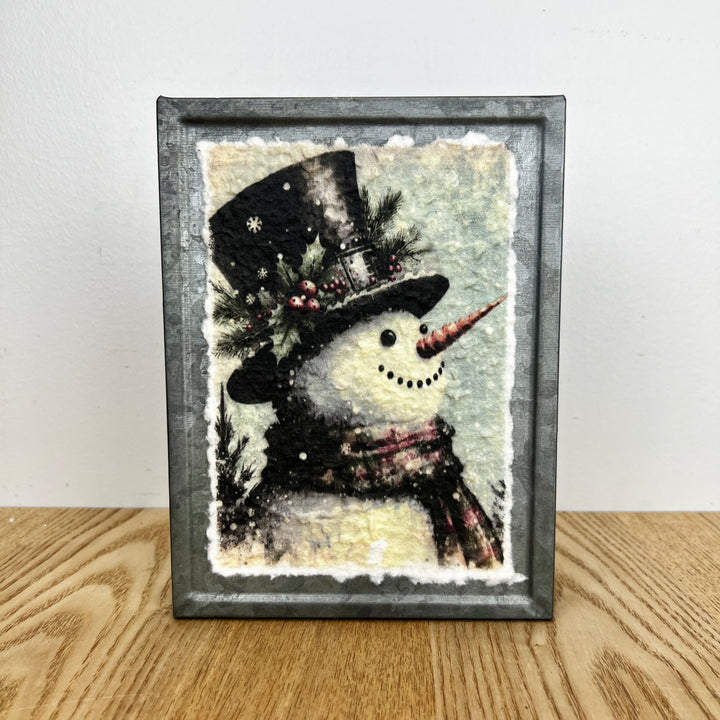Snowman Metal Block - 3 Styles