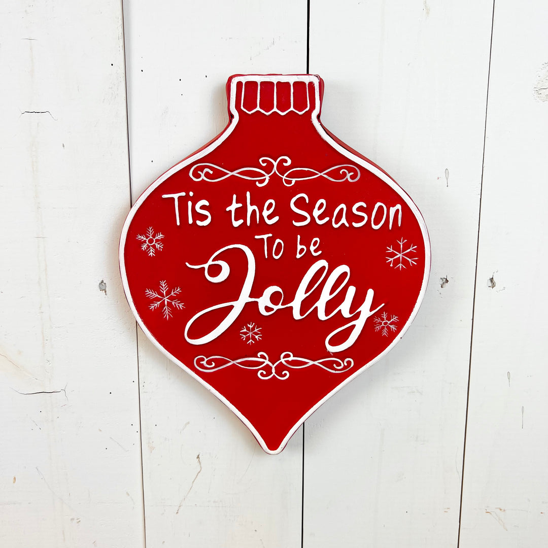 Red Embossed Christmas Signage