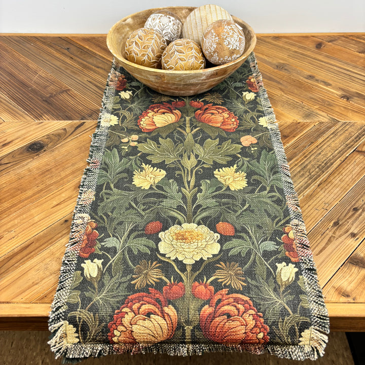 Moody Floral Table Runner
