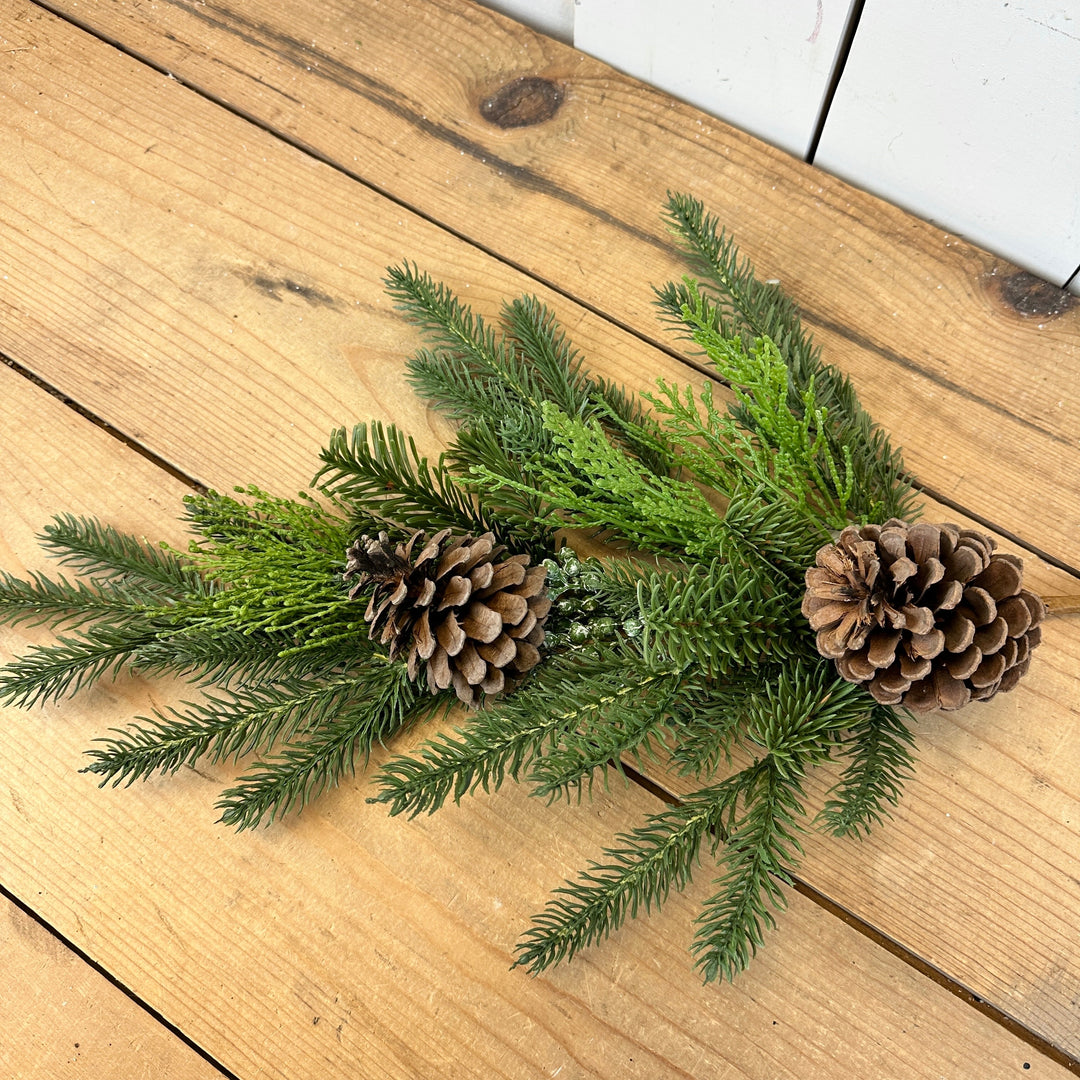 Mixed Pine with Pinecone Accent Collection