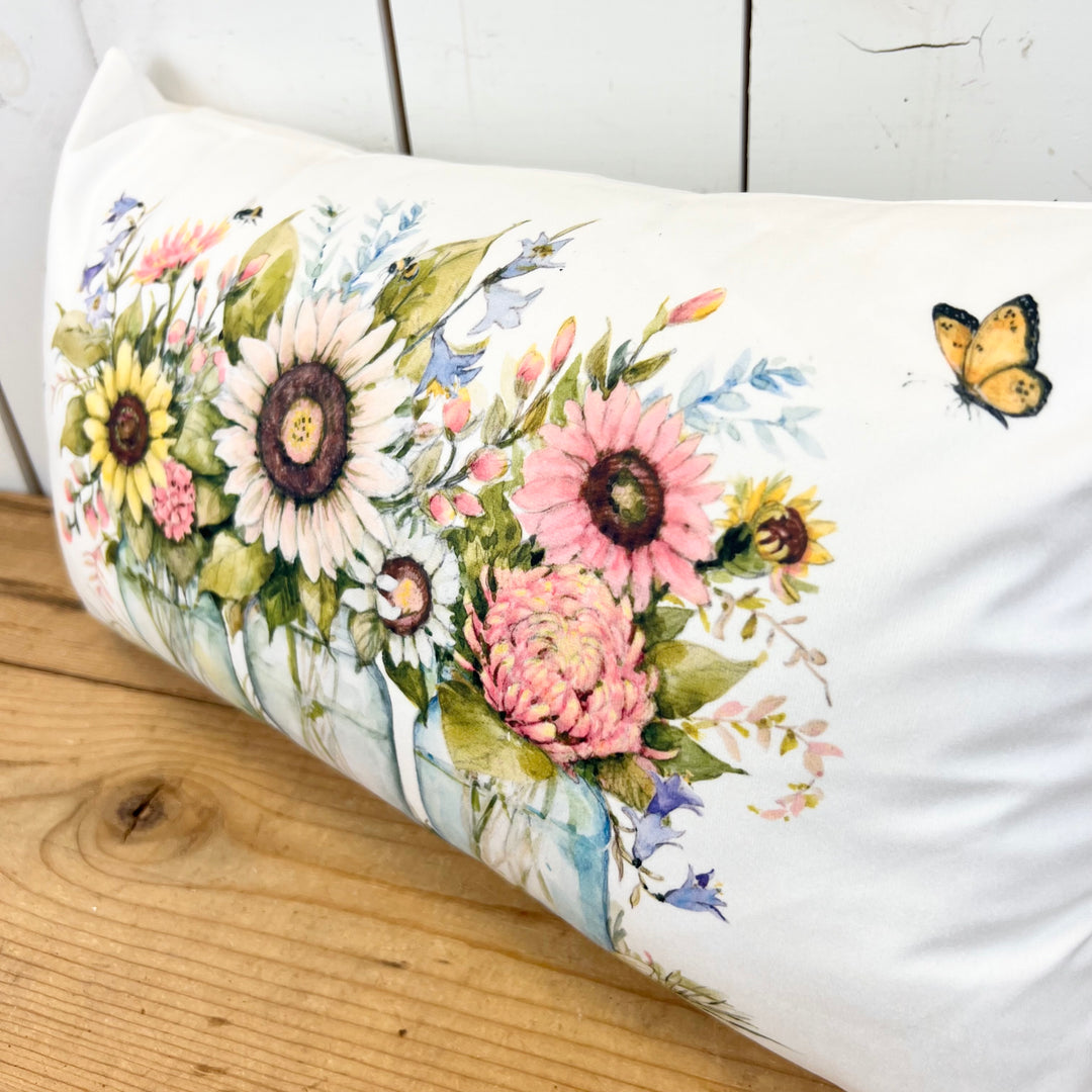 Colorful Sunflower Pillow