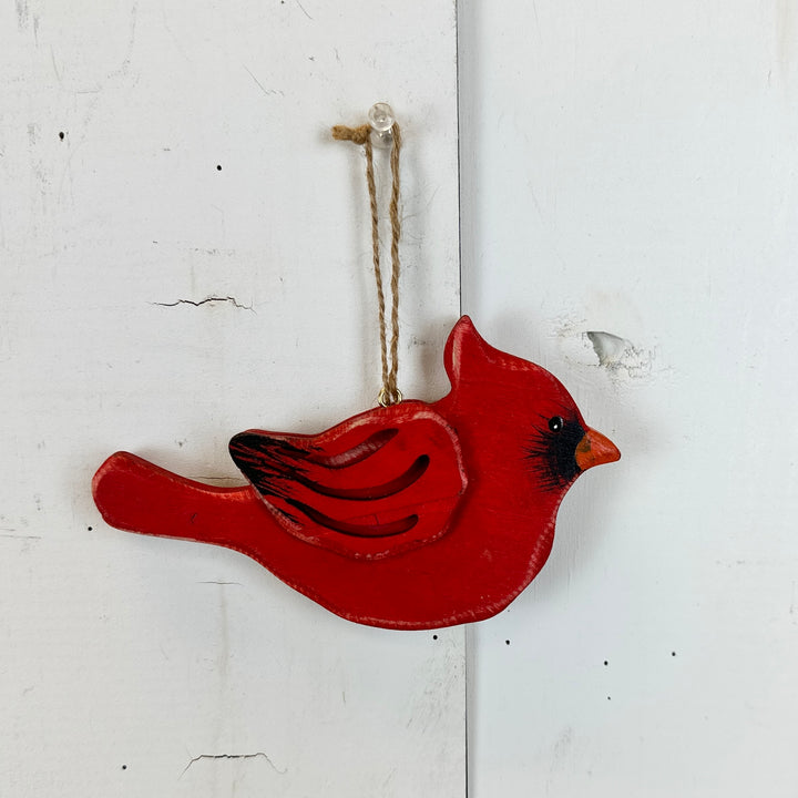 Wooden Cardinal Ornament