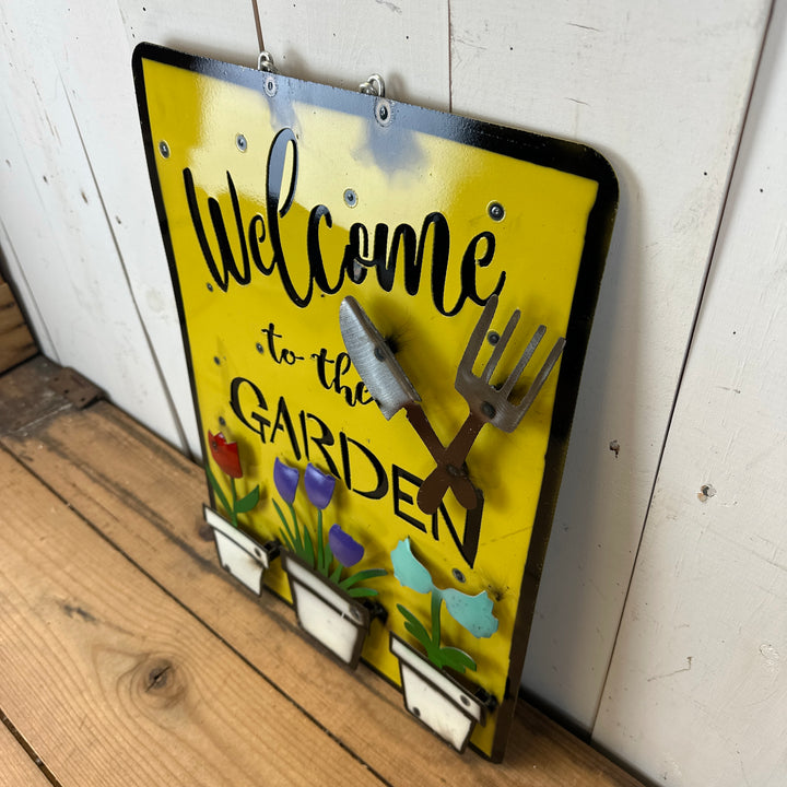 “Welcome to the Garden” Metal Sign